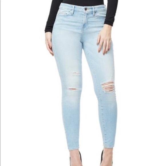 good american distressed jeans